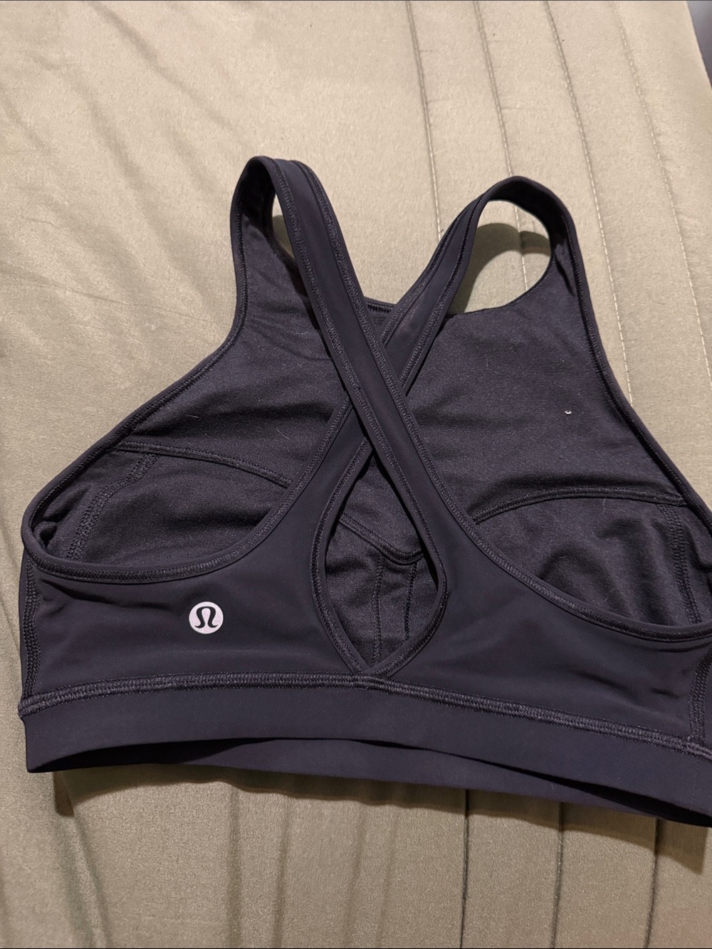 lululemon athletica Black Crossback Sports Bra